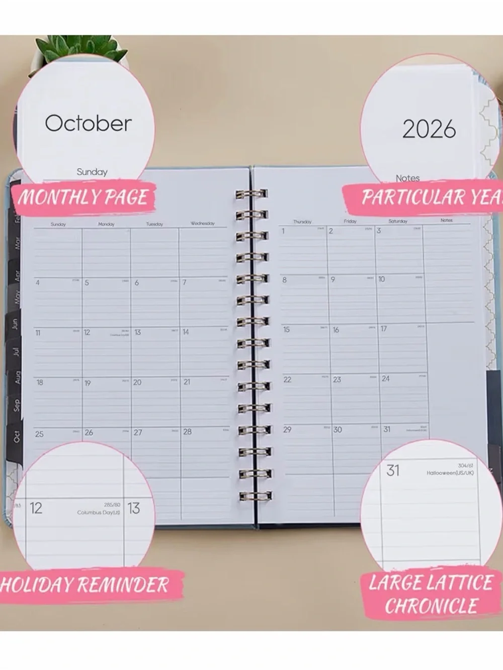 2026 Weekly&Monthly Planner A4